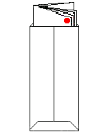 和封筒(四つ折り)の折り方 手順4
