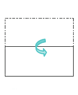和封筒（三つ折り）の折り方　手順3