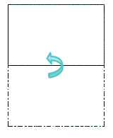 和封筒（四つ折り）の折り方　手順2