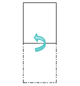 洋封筒（縦書き）の折り方　手順3
