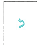 洋封筒（横書き）の折り方　手順2
