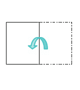 洋封筒（横書き）の折り方　手順3